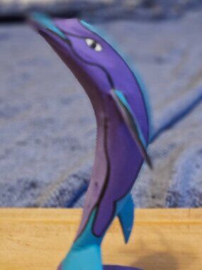 VINTAGE OAXACAN COPAL WOOD DOLPHIN CARVING SIGNED BY ARTIST SERGIO ARAGON